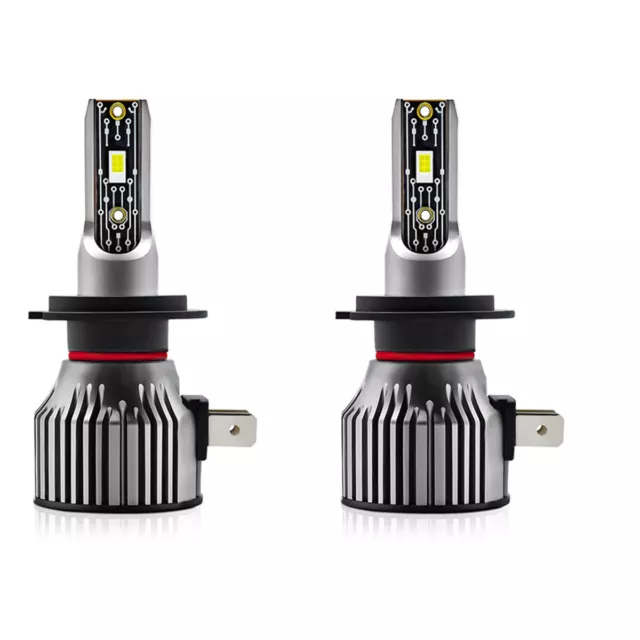2PCS/Set 120W 6500K 12000LM Car Front Headlight LED Light Spotlight Gunmetal