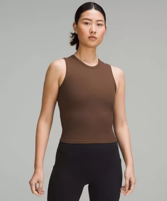 Lululemon All It Takes Tank Size 6 Ribbed Nulu Java