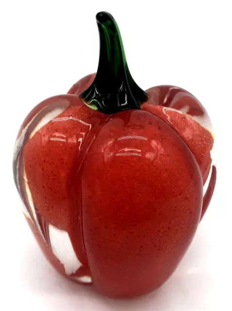 Lenox Art Glass Hot & Spicy Red Pepper Paperweight Handcrafted Fruit