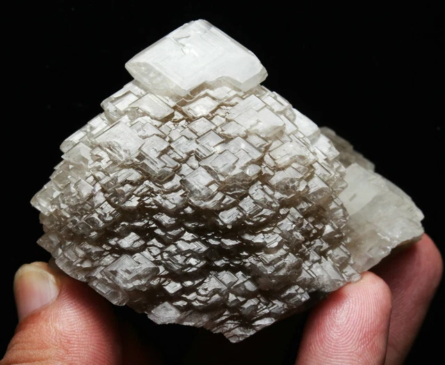 New find Rare Beauty White ladder-like Calcite Crystal Mineral Specimen