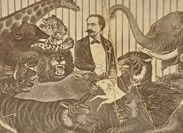 Rare Cdv Cirque Dompteur BIDEL