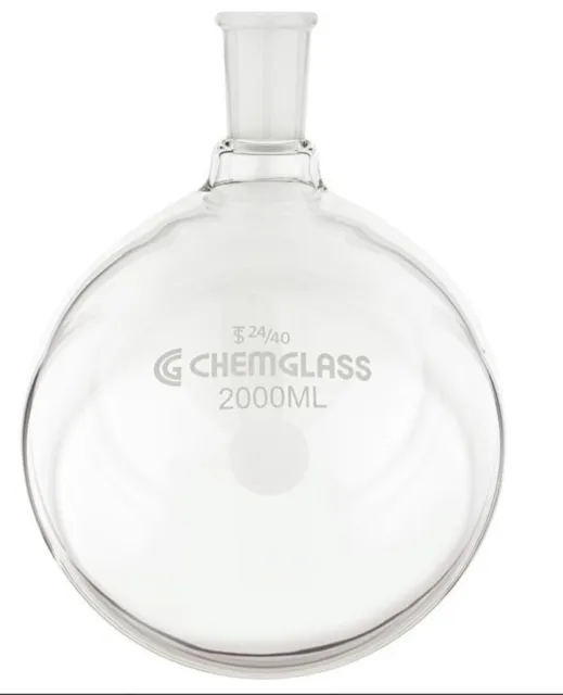 CHEMGLASS # CG-1506-25 Single Neck 2000mL RBF, 24/40 Outer Joint