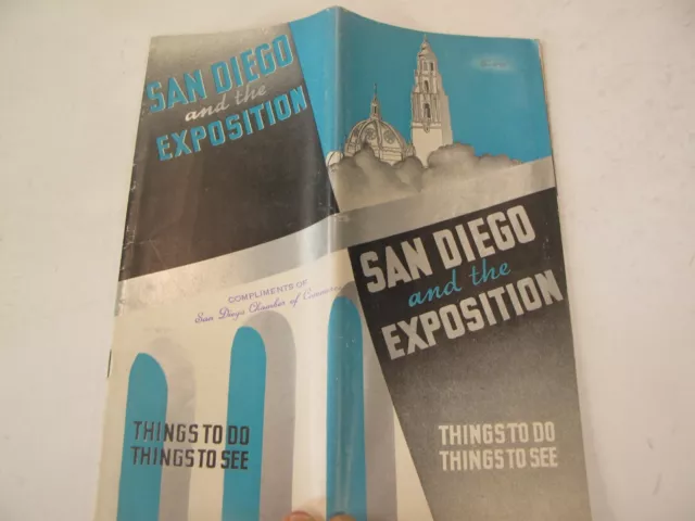 1935 San Diego California Pacific Exposition Illustrated Guidebook Map Travel