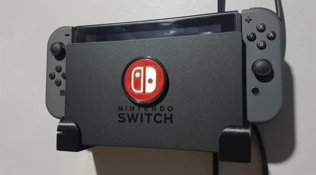 Nintendo Switch Wall Mount Holder Hanger Bracket with Convenient Mounting Kit