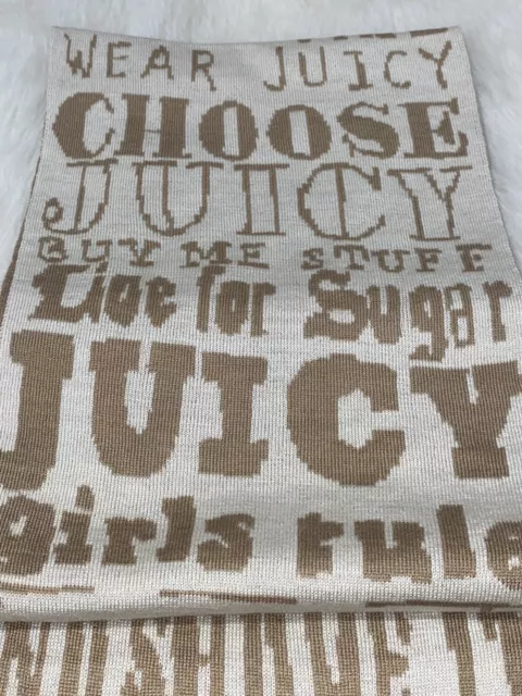 Vintage JUICY  COUTURE  Scarf  Rare Monograms Logo  New 60 Inches Long