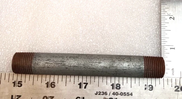 Nipple Galvanized Steel 3/8" MPT x 4.5"    USA SELLER, FREE SHIPPING