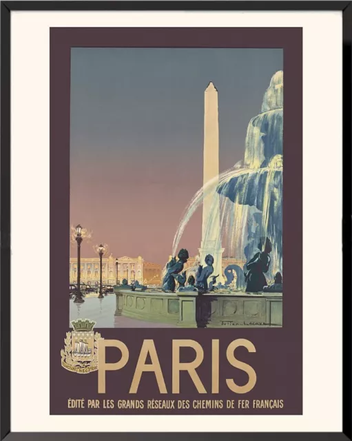 Affiche Ville Paris Julien Lacaze Réédition Affiche Art Deco Poster 2 Formats