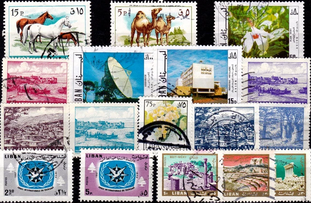 Einsteckkarte mit älteren Marken aus   ***  LIBAN  ***