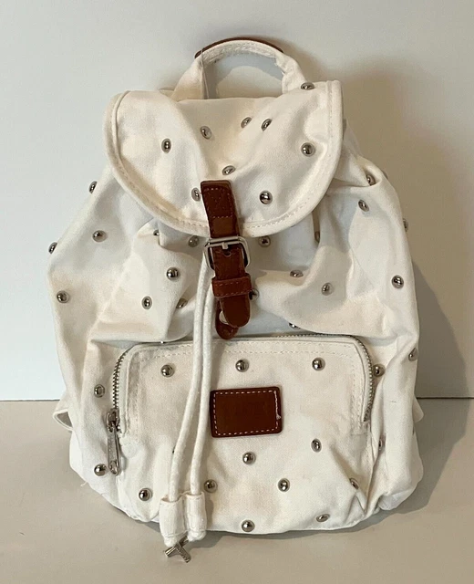 Victorias Secret Pink White Studded Mini Backpack Purse Bag School Travel Bling