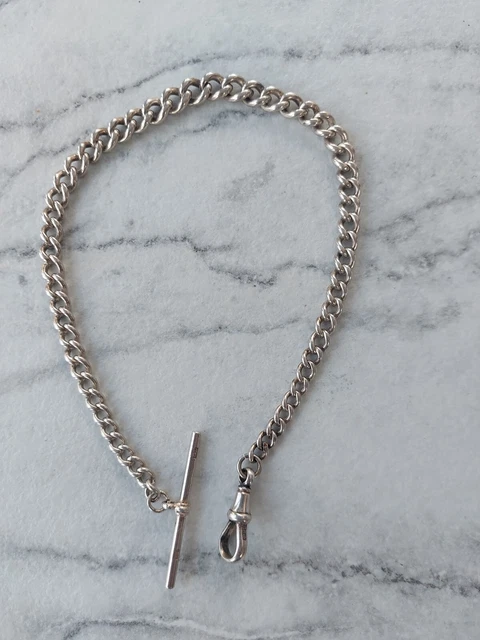 Orologio Da Tasca Antico Con Marchio In Argento Maglie Graduate. Barra A T.links Marcati Orologio Da Tasca Antico Con Marchio In Argento Maglie Graduate. Barra A T.links Marcati