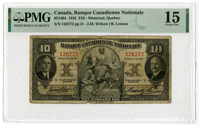 Canada. Banque Canadienne Nationale, 1935, Issued Banknote