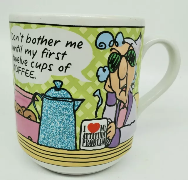 Maxine 12 Cups of Coffee Mug Hallmark Cards J Wagner Floyd 3D Large