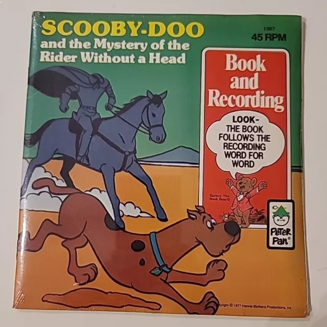 Scooby Doo -Mystery of the rider Without a Head-Book and Record SEALED NICE FIND