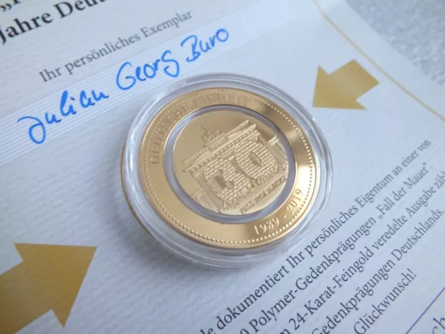 DGG -Medaille/ Münze- 30 Jahre Deutsche Einheit - Ø 40mm. Nr.62 2