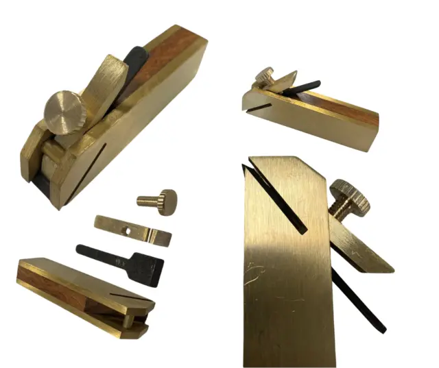 75mm Mini Scraper Bull Nose Plane Brass and Hardwood