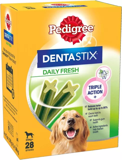 Pedigree Dentastix Fresh Daily Dental Chews Large Dog 112 sticks (4 x 28 Sticks)