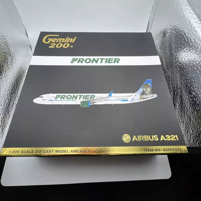 Gemini200 (G2Fft972) Frontier "Wolf" A321 1:200 Scale Diecast Metal Model