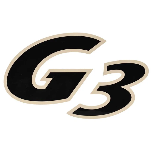 G3 Boat Logo Decal 73405187 | 12 x 7 1/8 Inch Cream Black 2015