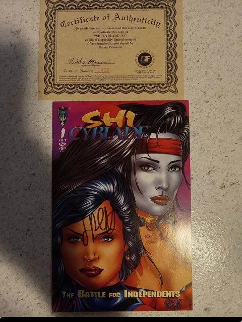 Shi / Cyblade: The Battle for Independents #1 Autographed& Authent. (1995)