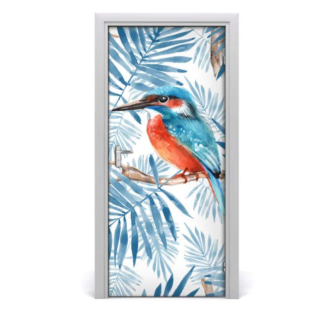 Pegatinas Para Puertas de Autoadhesivo Murales  95x205 cm Pájaros y hojas