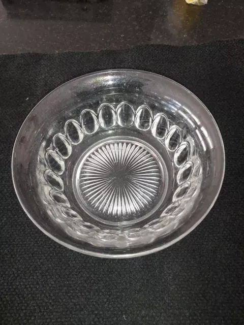 Vintage Pressed Glass Bowl - 22cm diameter