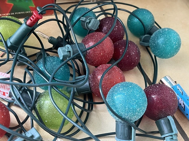 Guirlande électrique De Noël Vintage – 20 Lampes Non Clignotantes – Ancienne