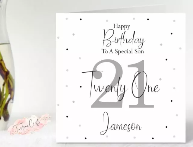 Personalised Birthday Card Brother Nephew Son Grandson 13th 16th 18th 21st 30th