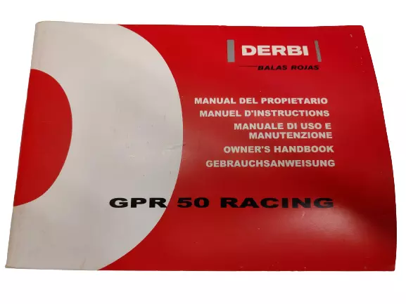 Derbi GPR 50 rac BDA User Manual Gebrauchsanweisung Bedienungsanleitung Handbuch