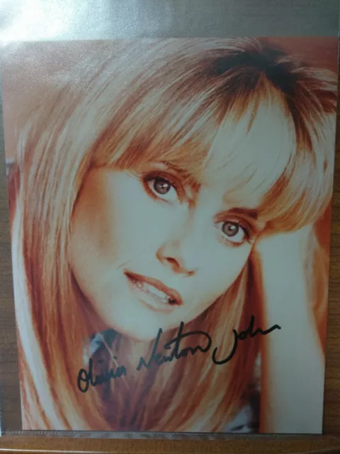 Olivia Newton John Hand Signed Autograph Photo 10 X 8 + Coa Grease Actress