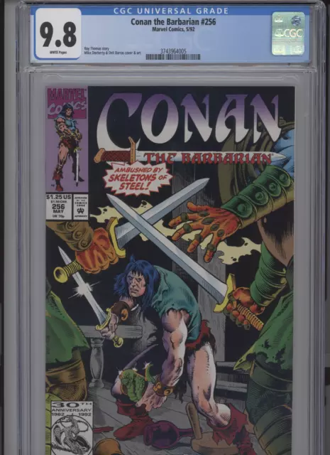 Conan The Barbarian #256 Mt 9.8 Cgc White Pages Thomas Story Docherty Cover Art