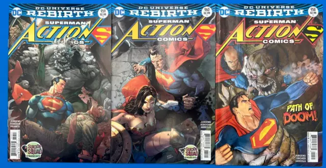 DC Comics Action Comics Superman DC Universe Rebirth LOT (3) 958 959 960 NM 9.4