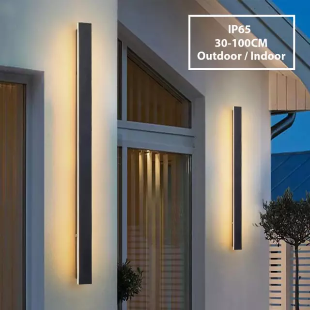 LED Outdoor Lange Wandleuchte Lampe Führte Wand Licht Villa Bar Außenleuchte DE