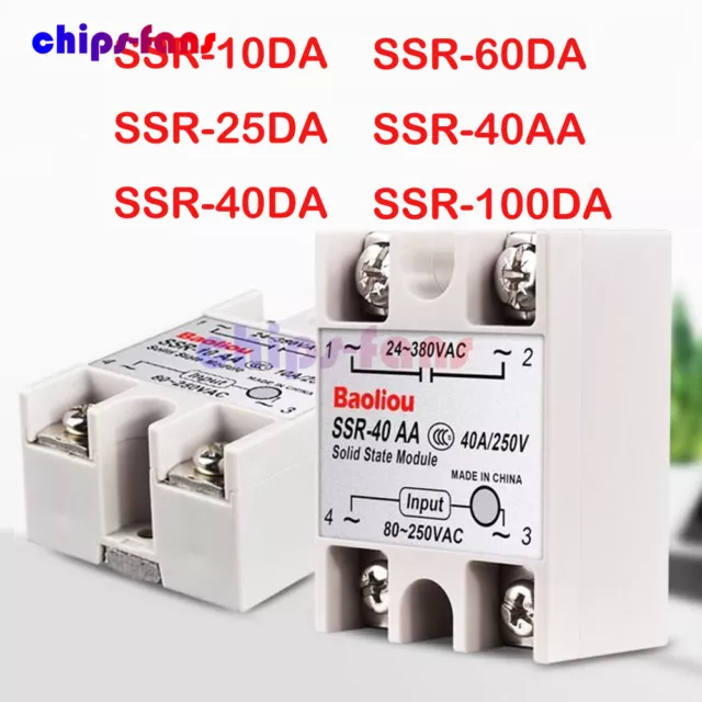 25A/40A/60A SSR-25DA/40DA/60DA New Solid State Relay Module Alloy Heat Sink