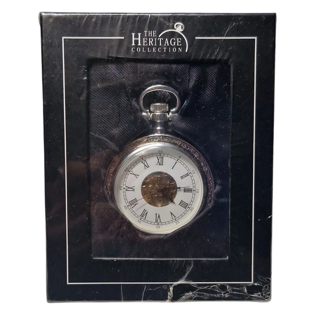 Montre à Gousset Ancienne Style Héritage Atlas - Boîtier Doré, Cadran Blanc Et Chiffres Romains