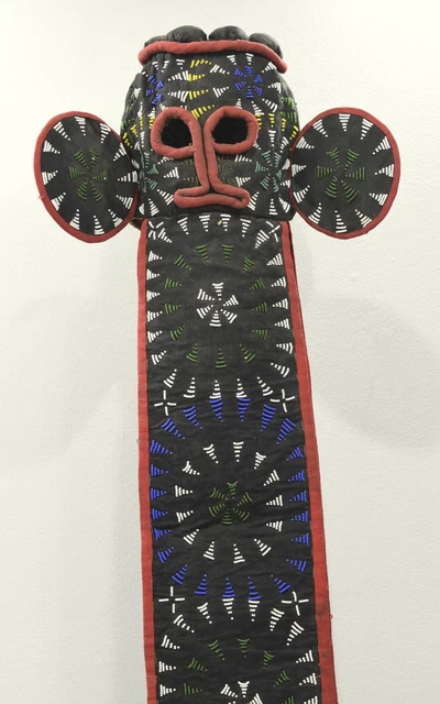 Mask Elephant Beaded Bamileke Tribal Mask Cameroon