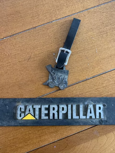 Caterpillar Watch Fob and Emblem Decal Construction Equipment Vintage Caterpillar Watch Fob and Emblem Decal Construction Equipment Vintage