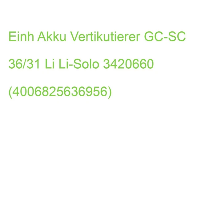 Einh Akku Vertikutierer GC-SC 36/31 Li Li-Solo 3420660 (4006825636956)