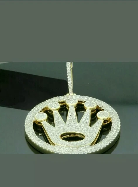 Collier Pendentif Voyage En Diamant Simulé 2 Carats - Plaqué Or Jaune 14k - Longueur 45,7 Cm - Neuf Sans Emballage
