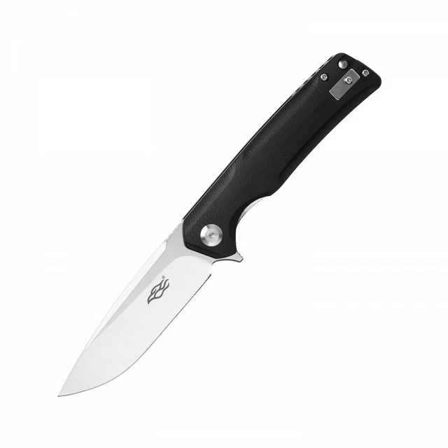 GANZO FIREBIRD FOLDING Knife Black G10 Handle Drop Point Gray D2 Blade