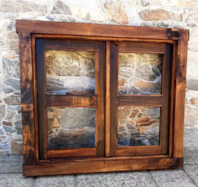 ventana de madera 2 hojas , 75 x 65 cm