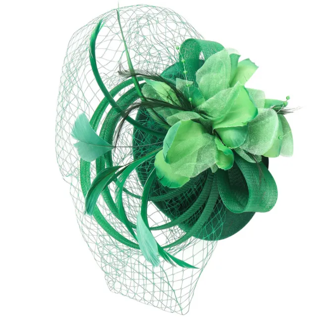 Plume Mesh Fascinator Headband Hair Clip Tea Party Hats Hair Clip Women Wedding