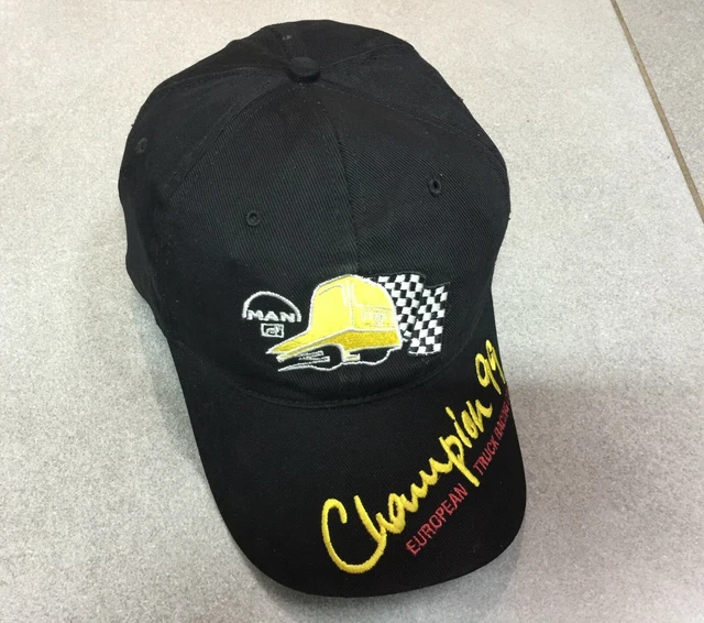 Casquette Cap Reglable Noire Camion Man Champion 99 European Truck Racing Cup