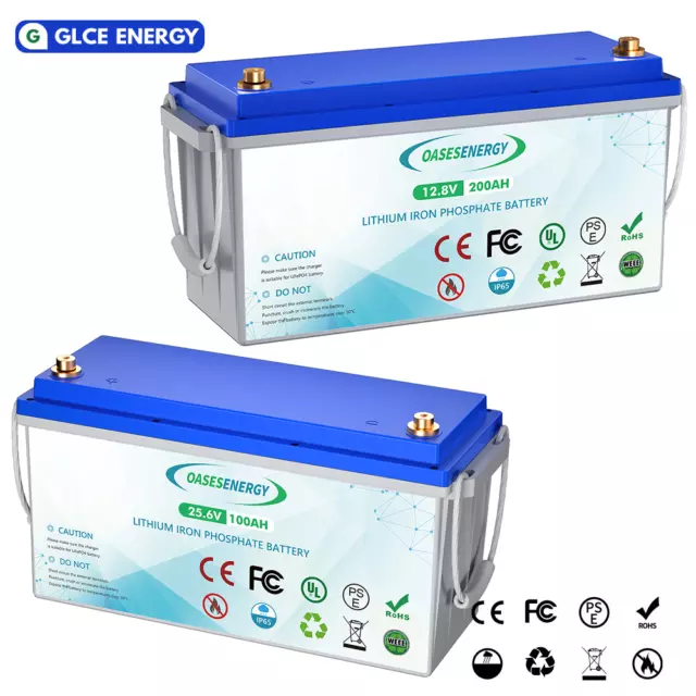 24V LiFePO4 300Ah 200Ah Lithium Batterie Mit BMS für Solaranlage Solar💗0% MwSt