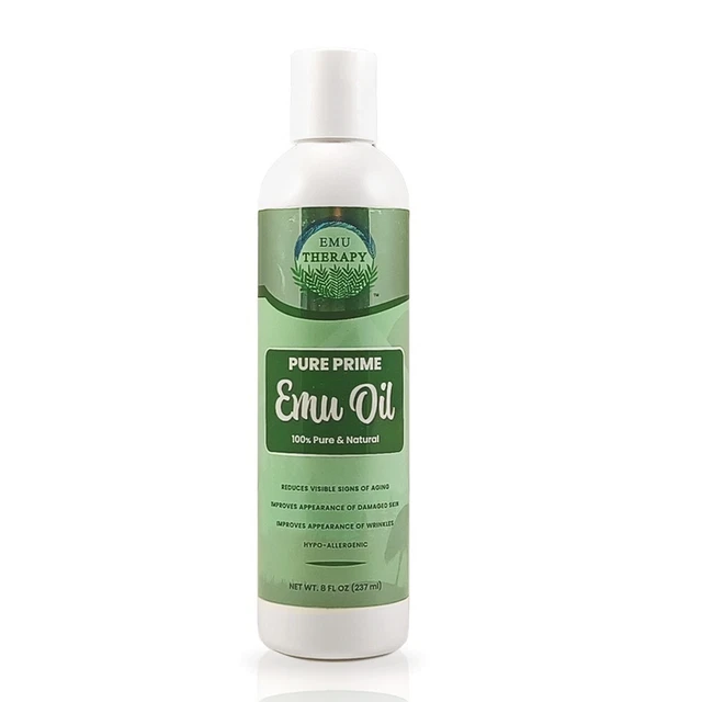 Pure Prime Emu Oil from Emu Therapy - Natural Deep Absorbing Moisturizer 8 fl oz