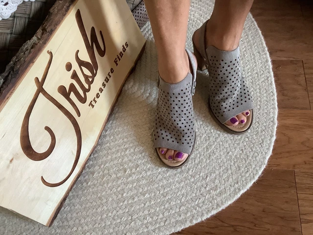 Barbara Barbieri Slingback Sandal Women's Size 8 Gray Leather
