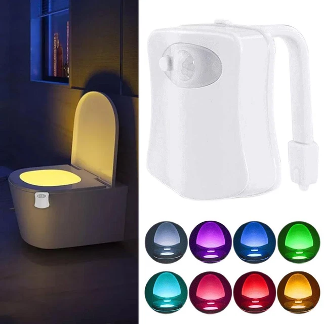 8 COLOR CHANGING Toliet Night Light Motion Sensor Led MultiColor