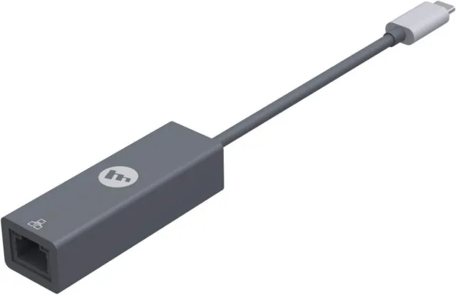 mophie USB-C auf Ethernet Adapter bequem - dunkelgrau für MacBook Oberfläche