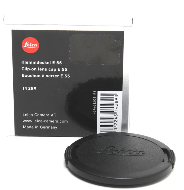 Leica Lens Cap 14289 Clip On Lens Cap E55 boxed Mint Condition