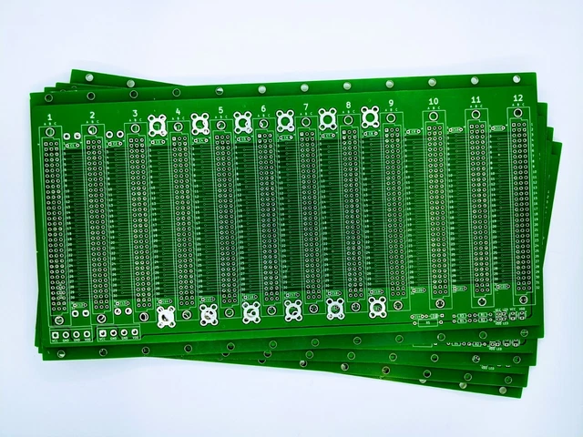 12 SLOT BACKPLANE Microbus Eurocard bus card PCB 96pin 3U 48HP DIN41612 ...