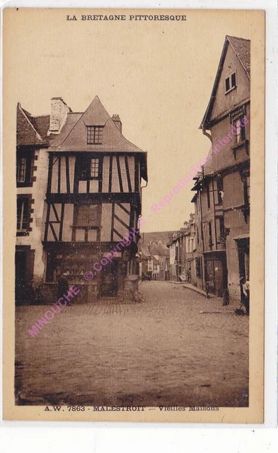 CPA Sepia 56140 Malestroit Vieilles Houses EDT Warron